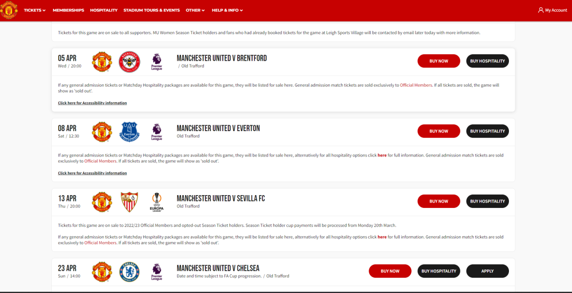 Manchester United Tickets Where to Buy (Update July 2024)