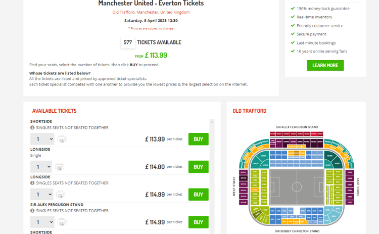 Select Tickets Manchester United